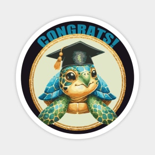 Congrats Graduation Turtle Magnet